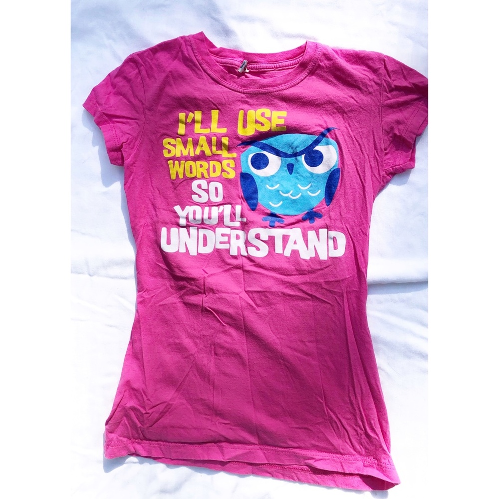 Pink Owl T shirt